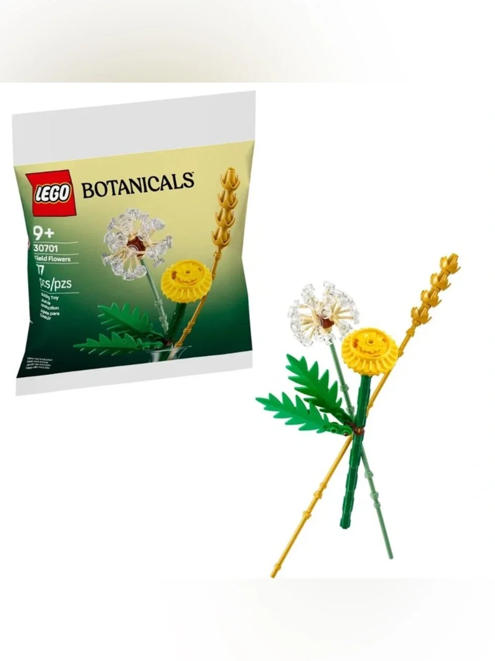 NEW LEGO Botanicals Field Flowers Building Set - Green & Gold Building Toy Gift